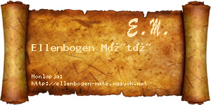 Ellenbogen Máté névjegykártya